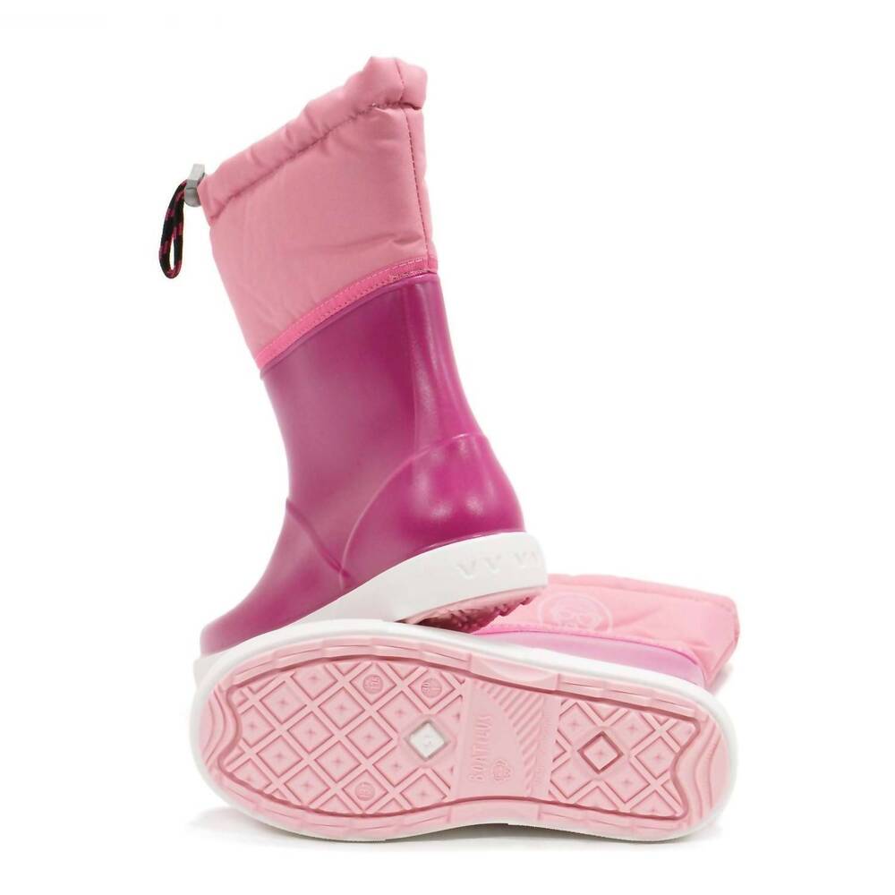 NEW BOATILUS girl's toddler penguy b welly boots in fucsia pink - Picture 4 of 5